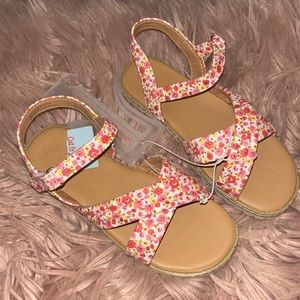 NWT Cat & Jack girls flower sandals